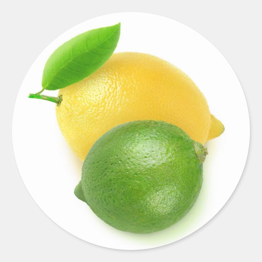 Sticker Rond Lime et citron vert (Devant)