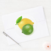 Sticker Rond Lime et citron vert (Enveloppe)