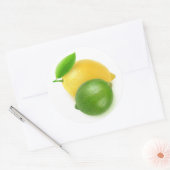 Sticker Rond Lime et citron vert (Enveloppe)