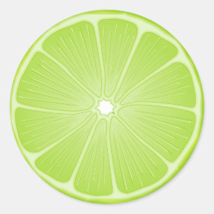 Sticker Rond Lime gras pour les loisirs d'été