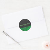 Sticker Rond Lime Green Glam moderne Sequins Party Favoriser Cu (Enveloppe)