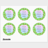 Sticker Rond Lime Green LOVE (Feuille)