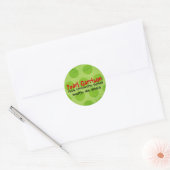 Sticker Rond Lime Green Polka Point Circle Adresse de retour Ét (Enveloppe)