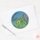 Sticker Rond Lime Pals Drôle Cartoon Preserve Curd et plus (Enveloppe)