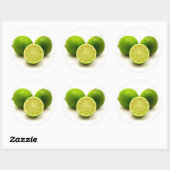 Sticker Rond Lime perse (Feuille)