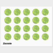 Sticker Rond Lime pop (Feuille)
