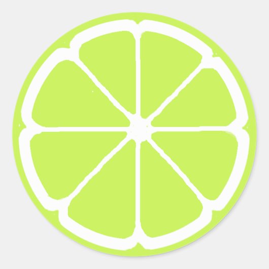 Sticker Rond LIME SLICE by SHARON SHARPE (Devant)