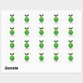 Sticker Rond Lime Yours Cute Kawaii Lime (Feuille)
