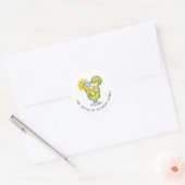 Sticker Rond Limencello | Texte moderne noir et blanc (Enveloppe)
