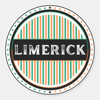 Sticker Rond Limerick City Pride Emblem – Irish Identity