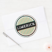 Sticker Rond Limerick City Pride Emblem – Irish Identity (Enveloppe)