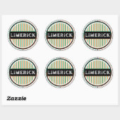 Sticker Rond Limerick City Pride Emblem – Irish Identity (Feuille)