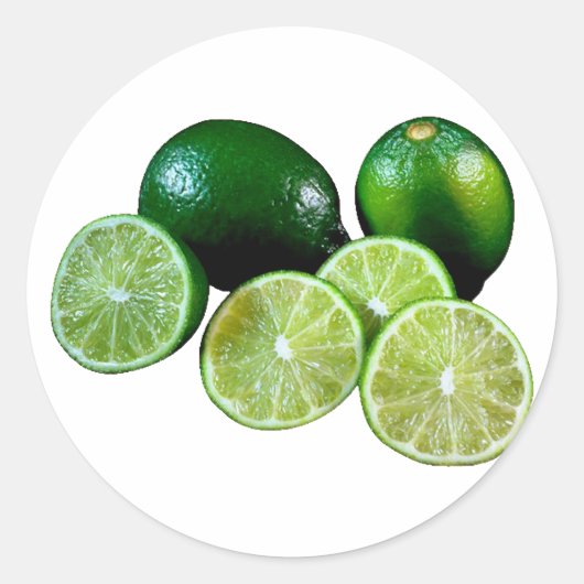 Sticker Rond limetten limes fruits (Devant)