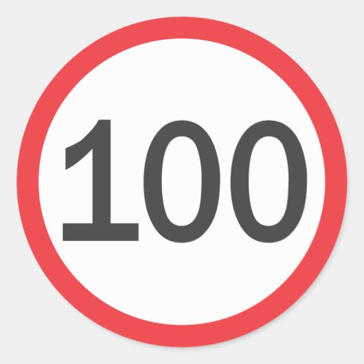 Sticker Rond Limite de vitesse 10 (Devant)