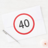 Sticker Rond Limite de vitesse quarante (Enveloppe)