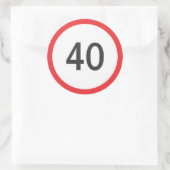Sticker Rond Limite de vitesse quarante (Sac)