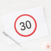 Sticker Rond Limite de vitesse trente (Enveloppe)