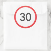 Sticker Rond Limite de vitesse trente (Sac)