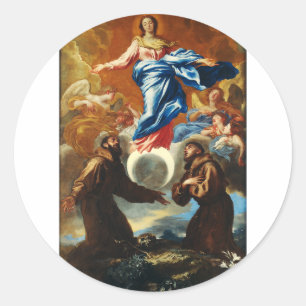 Sticker Rond L'Immaculée Conception de la Vierge Marie