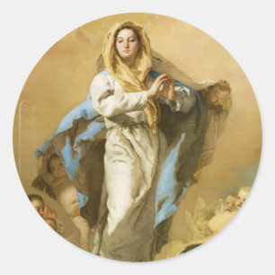 Sticker Rond L'Immaculée Conception par Giovanni B. Tiepolo