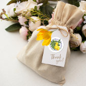 Sticker Rond Limon & Broderie Anglaise Élégant