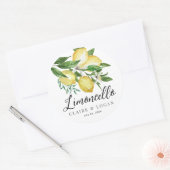 Sticker Rond Limoncello Citrus Mariage floral (Enveloppe)