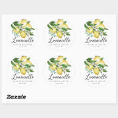 Sticker Rond Limoncello Citrus Mariage floral (Feuille)