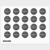 Sticker Rond Limoncello fait maison avec amour Tableau noir mod (Feuille)