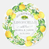 Sticker Rond Limoncello Rustique Monogramme Favoriser (Devant)