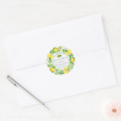 Sticker Rond Limoncello Rustique Monogramme Favoriser (Enveloppe)