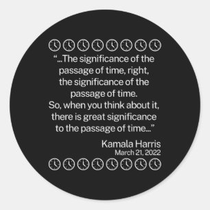 Sticker Rond L'Importance De La Page Du Temps Drôle Kamala