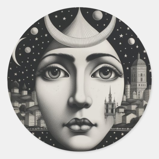 Sticker Rond Lina Cavalieri Mon style (Devant)