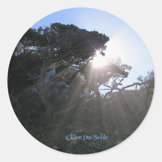 Sticker Rond Lincoln City Oregon (Devant)