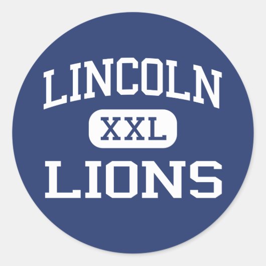 Sticker Rond Lincoln - lions - haut - Lincoln Île de Rhode (Devant)
