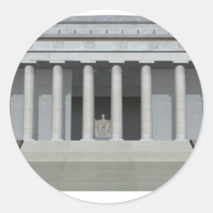 Sticker Rond Lincoln memorial : Washington DC