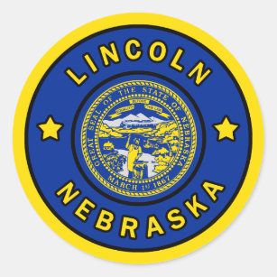 Sticker Rond Lincoln Nebraska