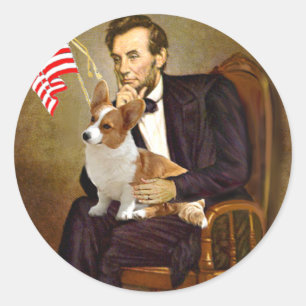 Sticker Rond Lincoln - Pembroke Welsh Corgi 8