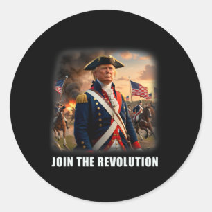 Sticker Rond L'incroyable Trump Patriotic Revolution 2024 Prési