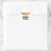Sticker Rond L'Indien le plus chaud du monde (Sac)