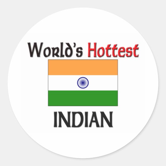 Sticker Rond L'Indien le plus chaud du monde (Devant)