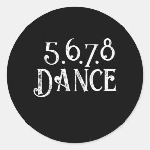 Sticker Rond Line Dance Country Music Cowboy Cowgirl Cadeau