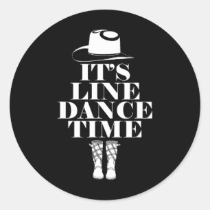 Sticker Rond Line Dance Country Music Dancing Texas West