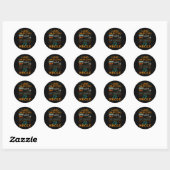 Sticker Rond Line Dancing Chorégraphié Dance Teacher Group Dan (Feuille)