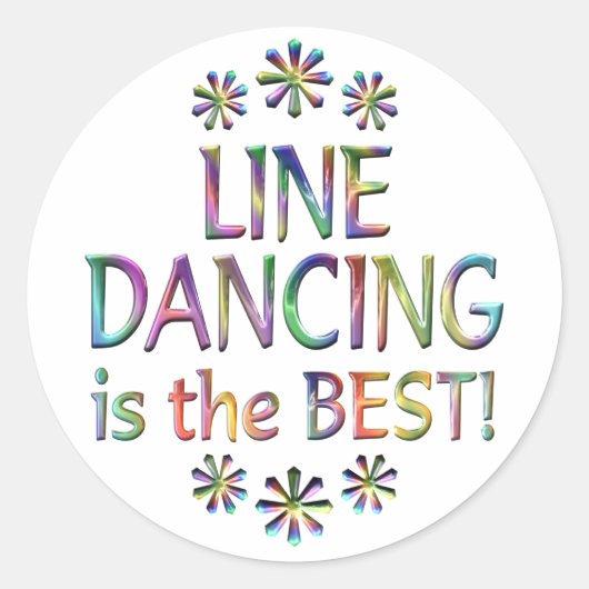 Sticker Rond Line Dancing est la meilleure (Devant)