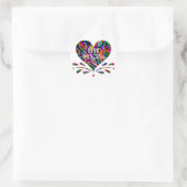 Sticker Rond Line Dancing Fun Heart (Sac)