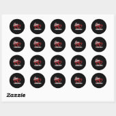 Sticker Rond Line Dancing Lover Cowboy Valentines Day Gift Line (Feuille)