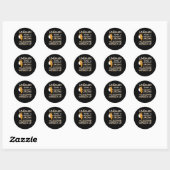 Sticker Rond Lineman Fix College Degree Up (Feuille)