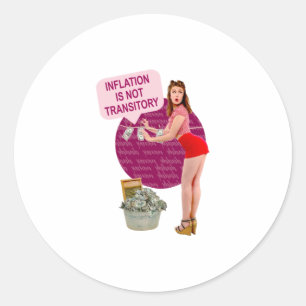 Sticker Rond L'inflation n'est pas transitoire