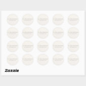 Sticker Rond Linge blanc simple et moderne (image) (Feuille)