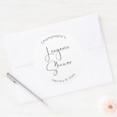 Sticker Rond Lingerie moderne Script Douche (Enveloppe)